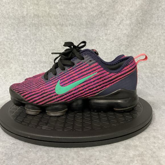 Nike Air Vapormax Flyknit Youth Size 4.5 Running Shoe BQ5238-402 Blue Pink Teal - Picture 3 of 6